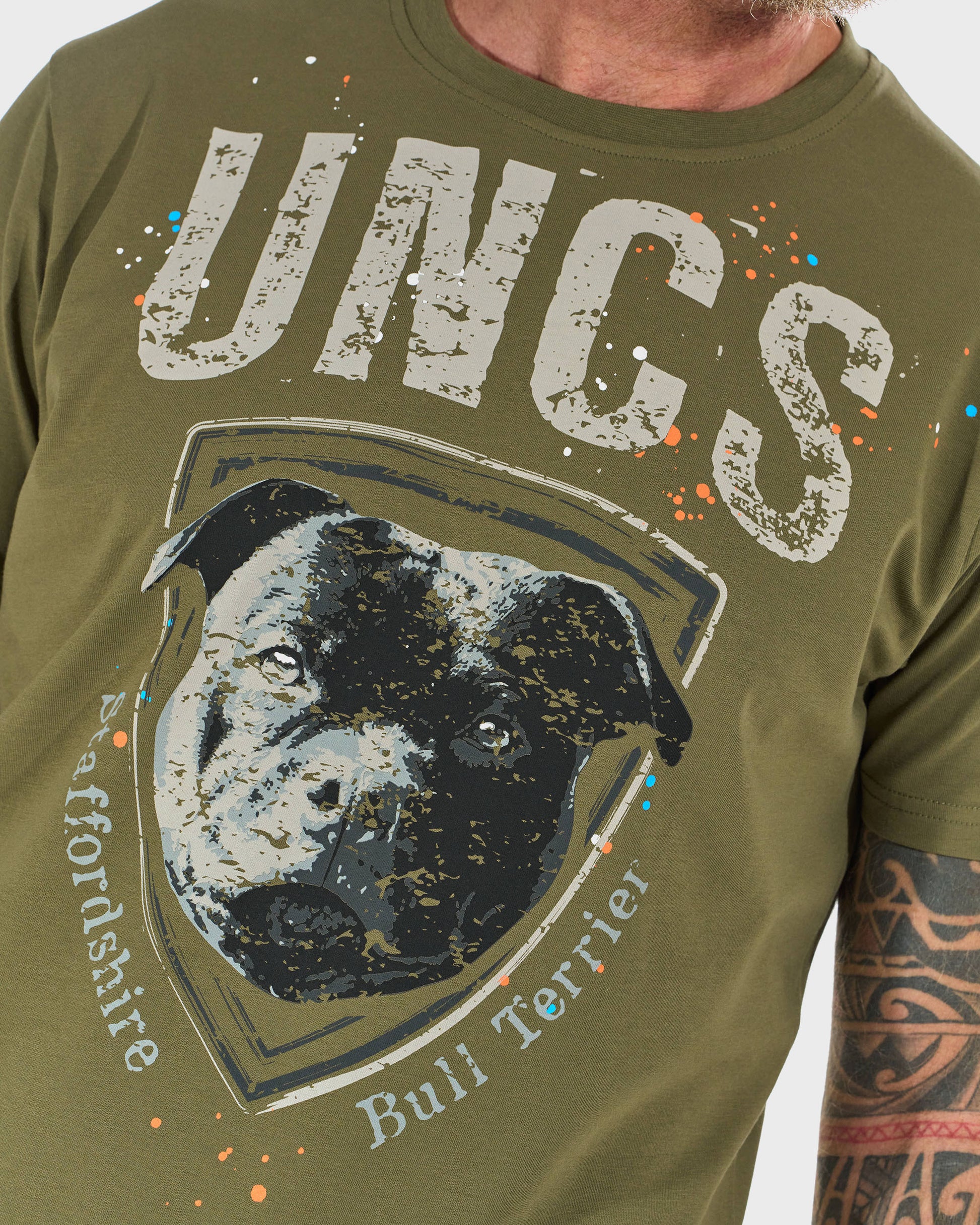 STAFFORDSHIRE BULL Men's T-Shirt KHAKI