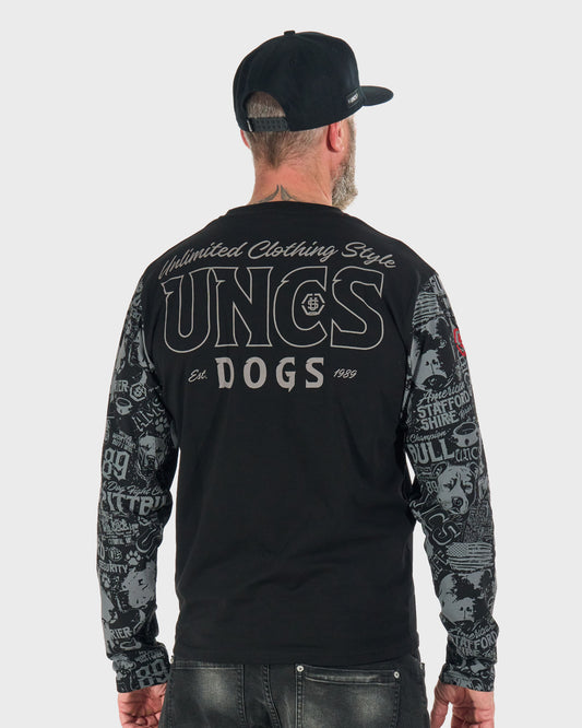 COMICS LS Men's T-Shirt BLACK