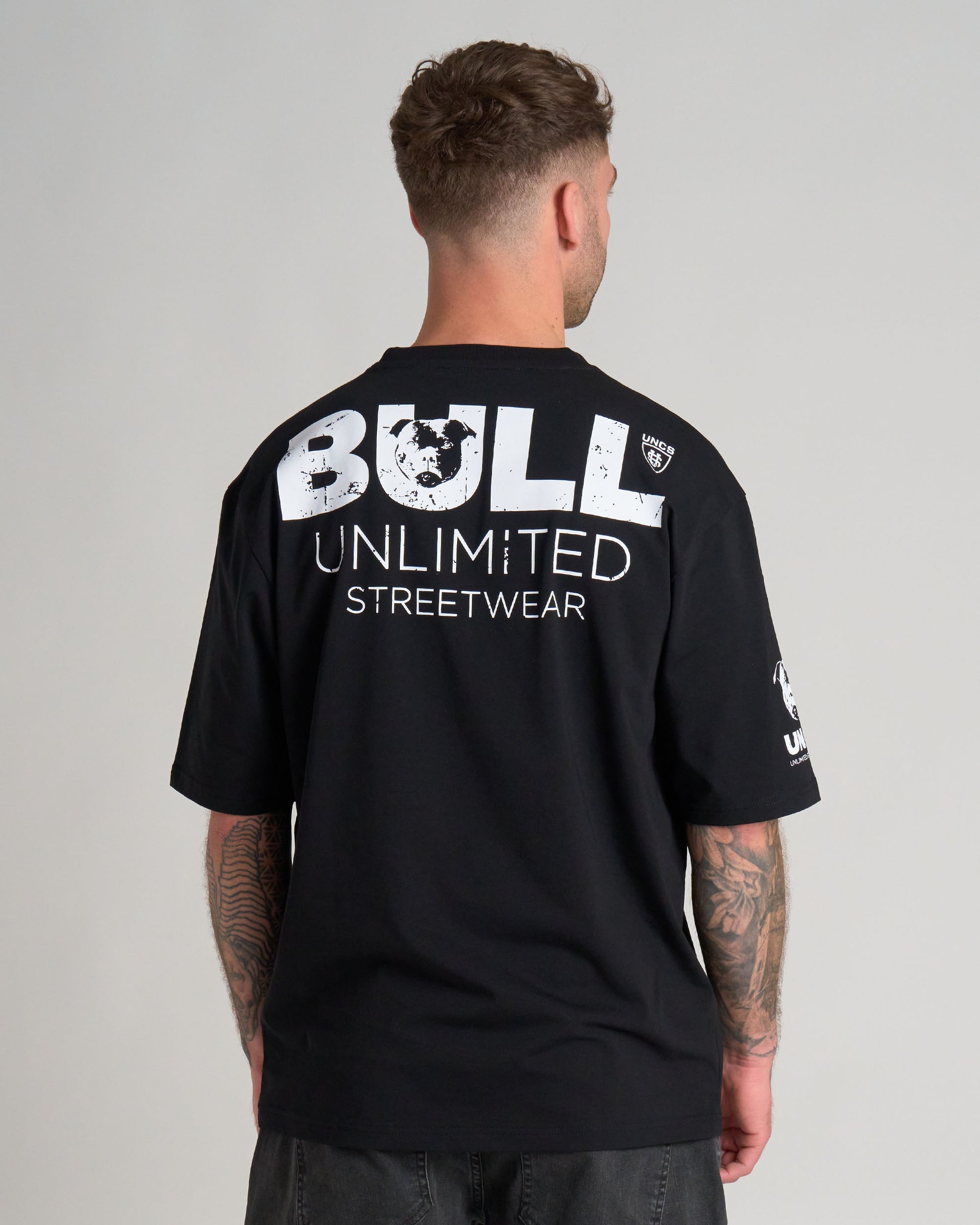 BULL III Men's T-Shirt BLACK/WHITE