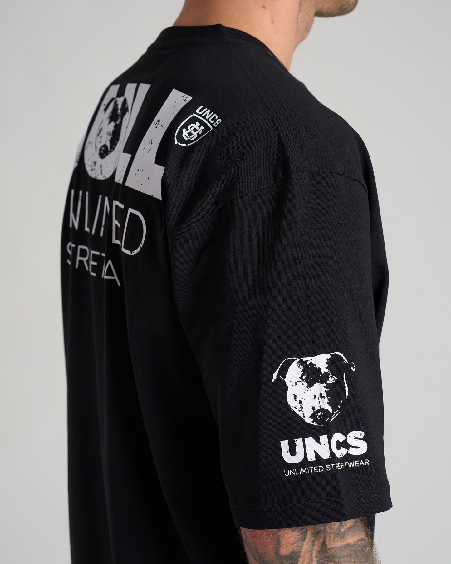 BULL III Men's T-Shirt BLACK/WHITE