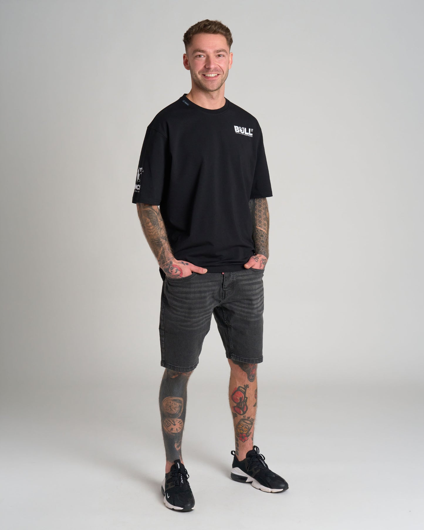 BULL III Men's T-Shirt BLACK/WHITE