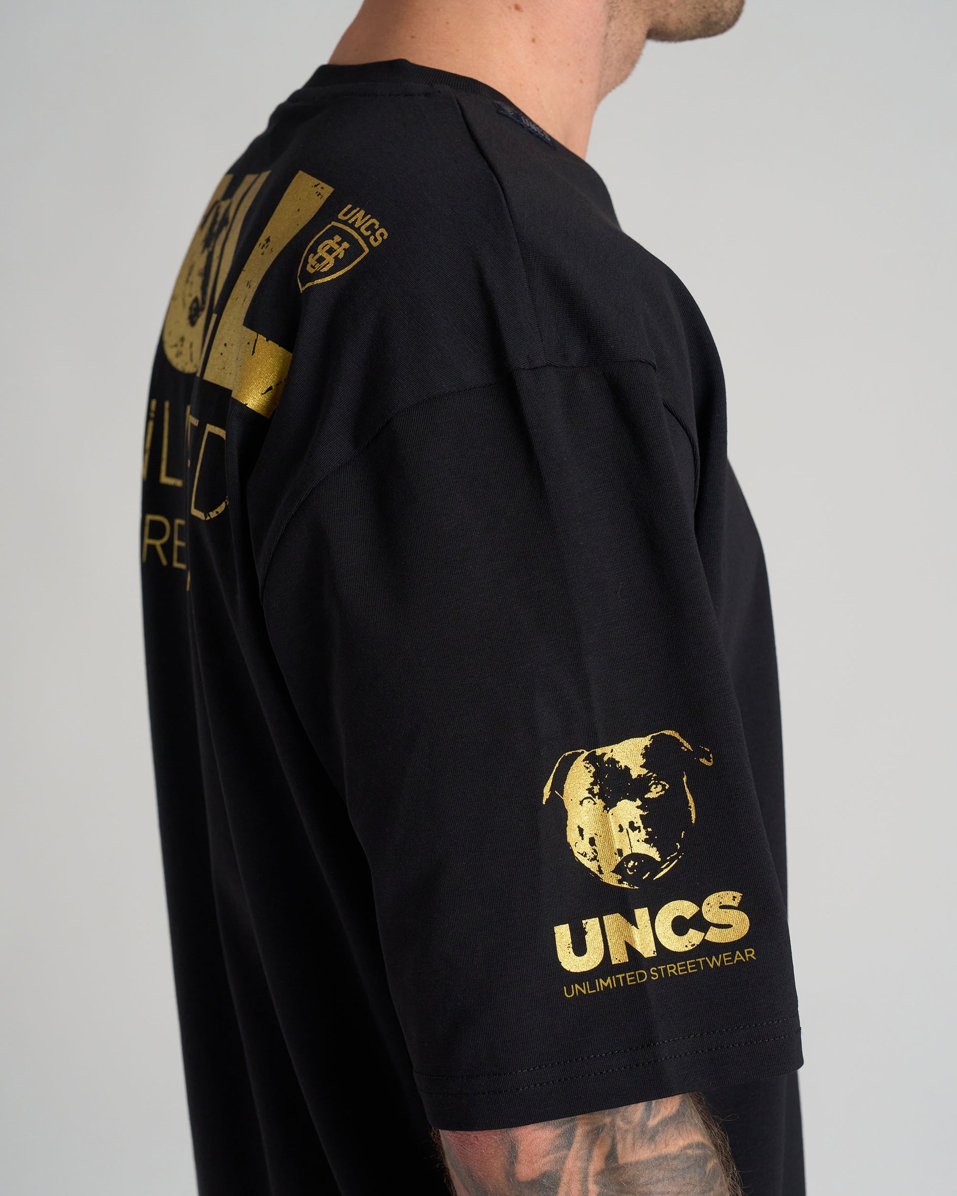BULL III Men's T-Shirt BLACK/GOLD