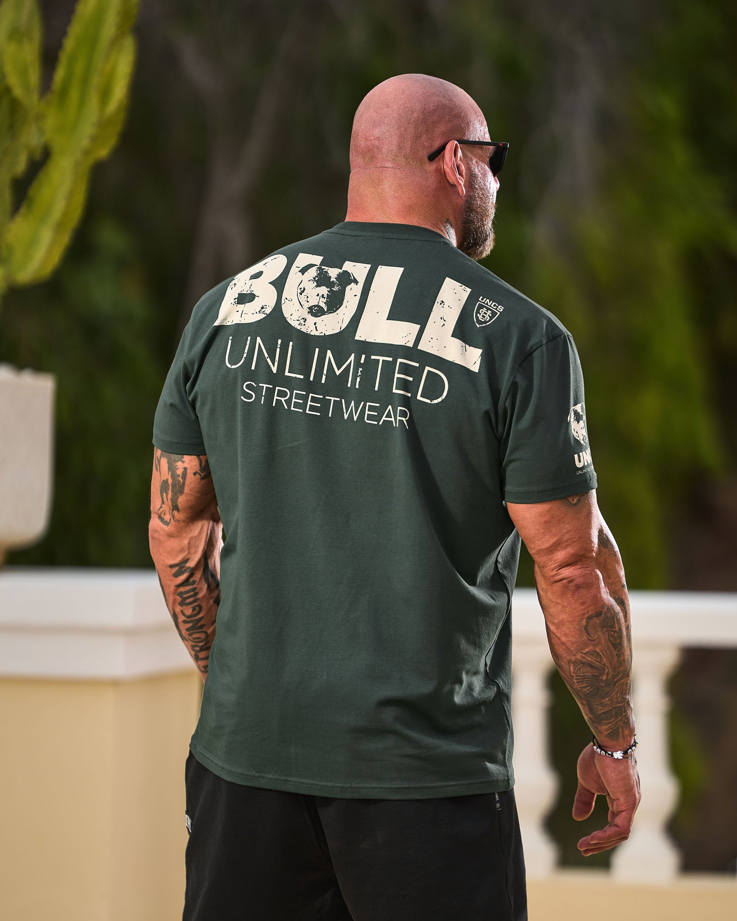 BULL III Men's T-Shirt KHAKI/WHITE