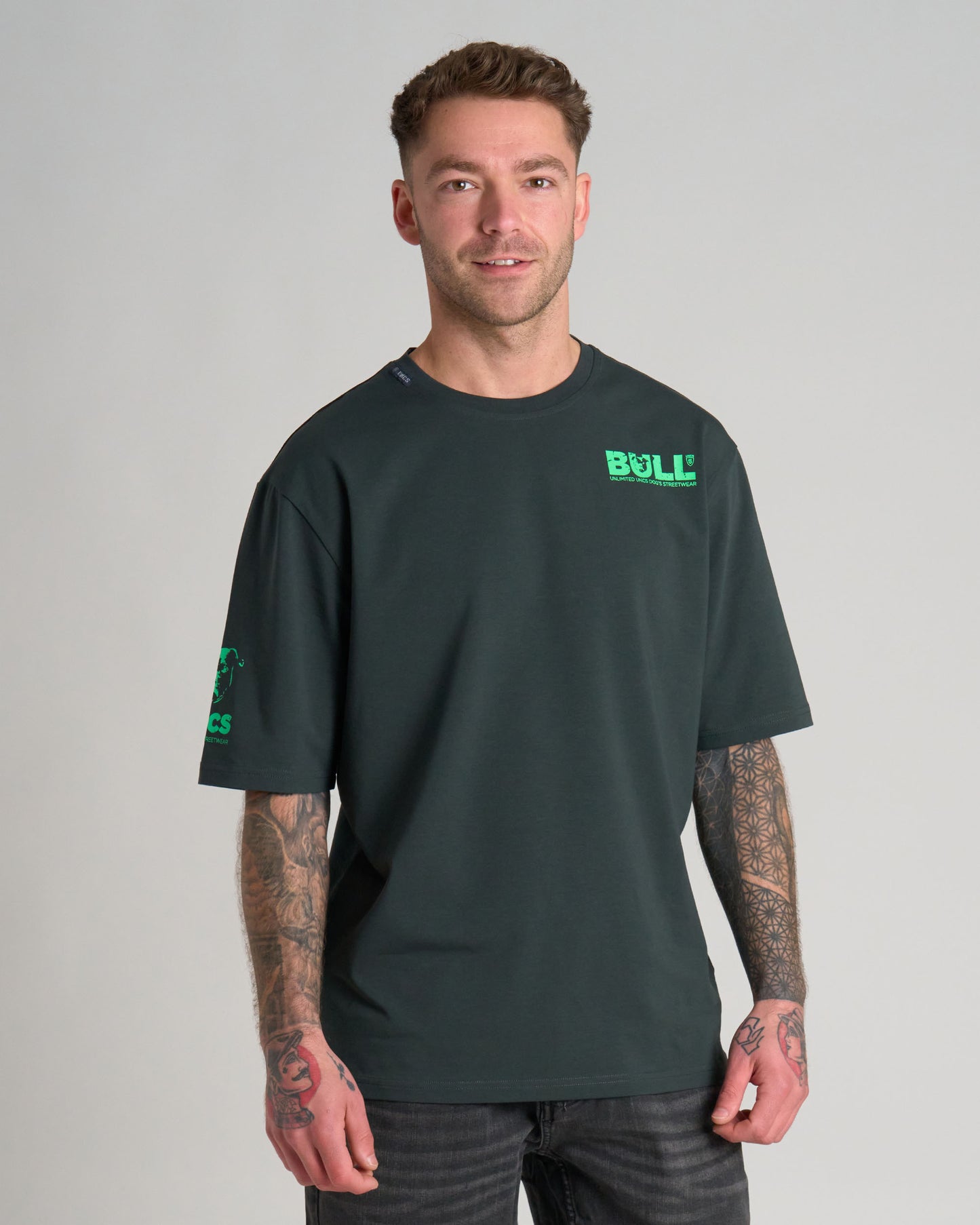 BULL III Men's T-Shirt KHAKI/GREEN