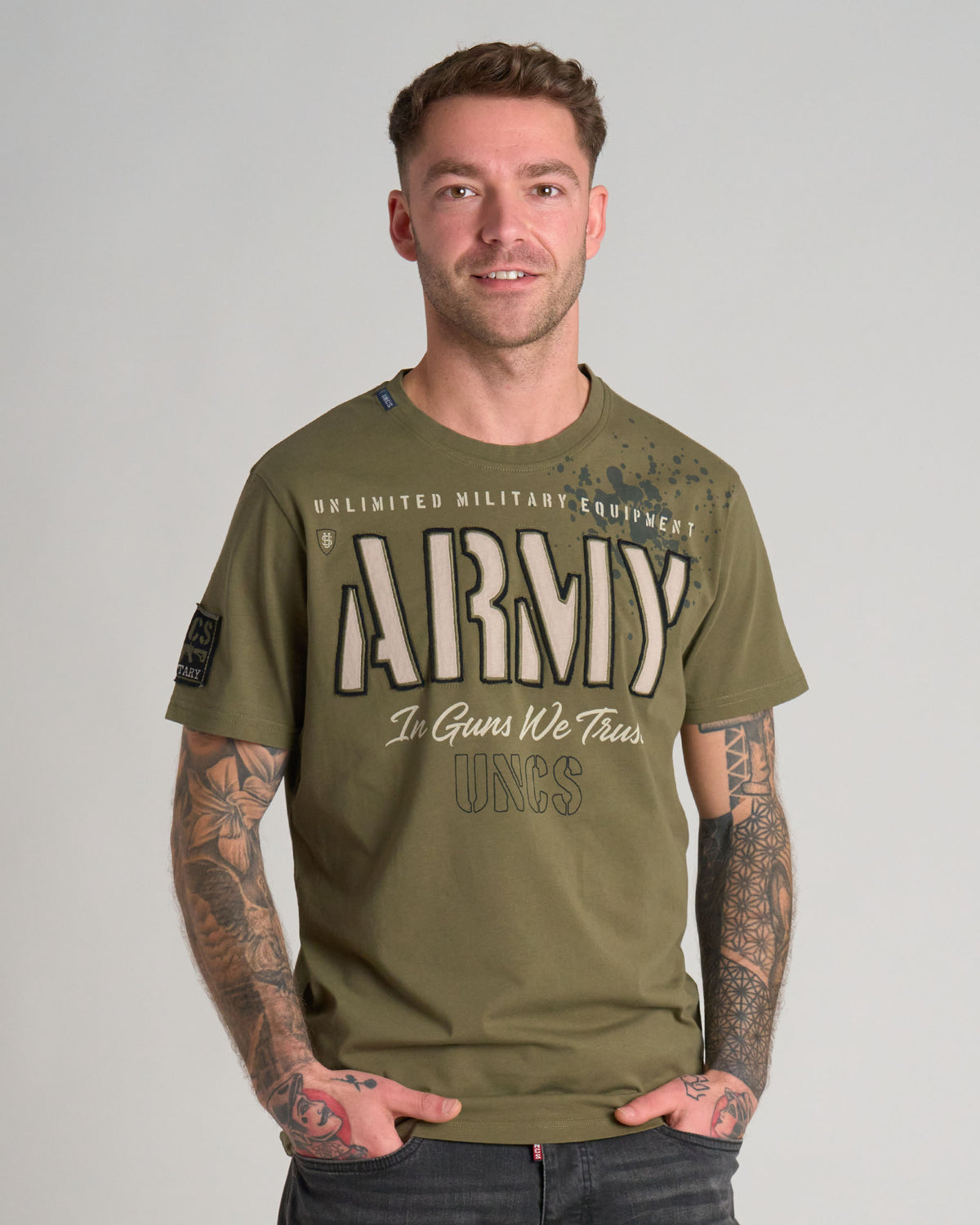GUNS II Men's T-Shirt KHAKI