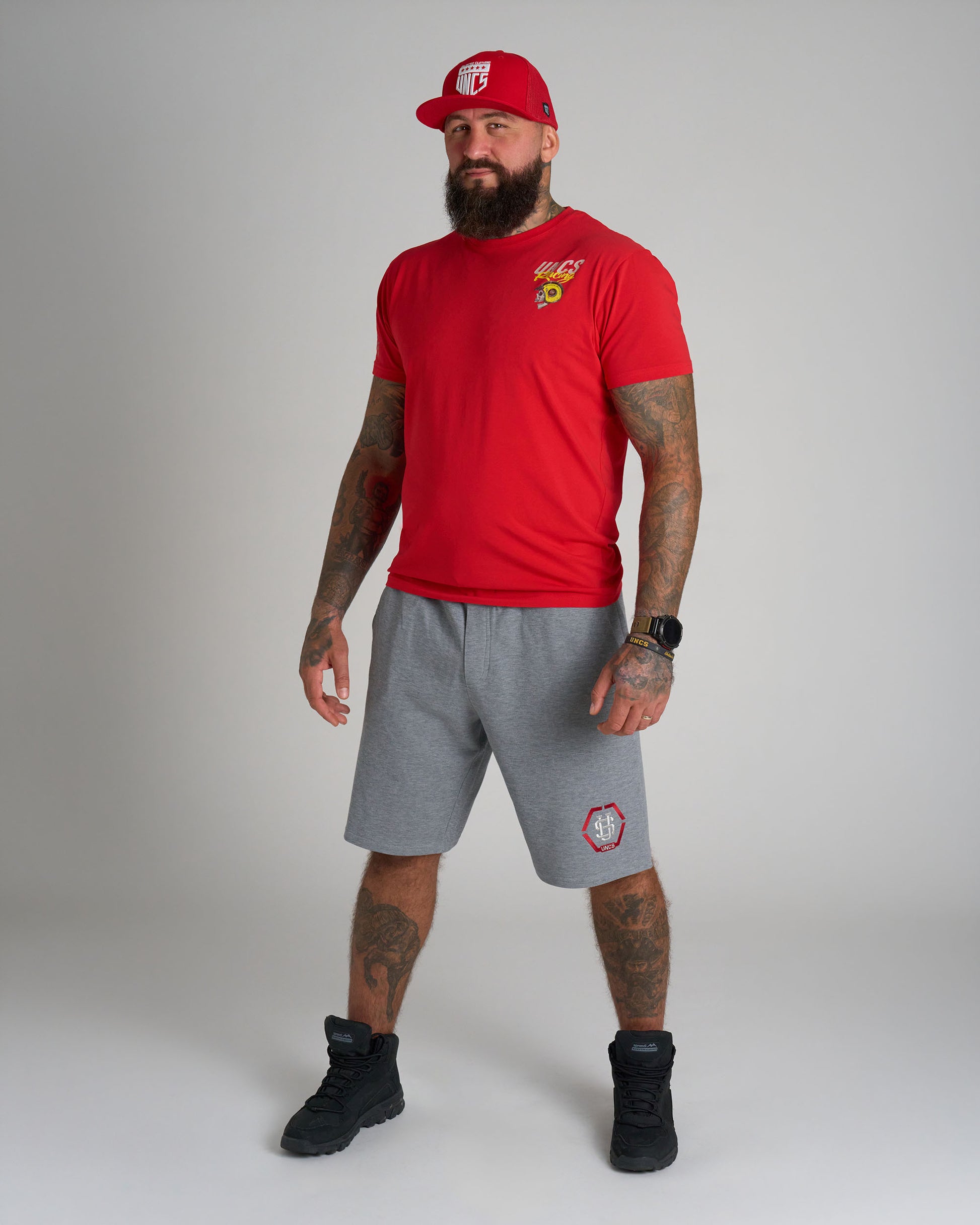 HEXAGON Men's Shorts GREY MELANGE