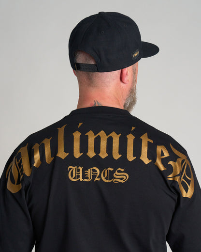 UNLIMITED (OVERSIZE) Men's T-Shirt BLACK/GOLD