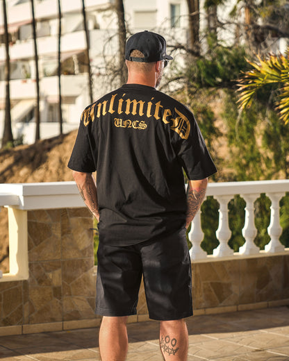 UNLIMITED (OVERSIZE) Men's T-Shirt BLACK/GOLD