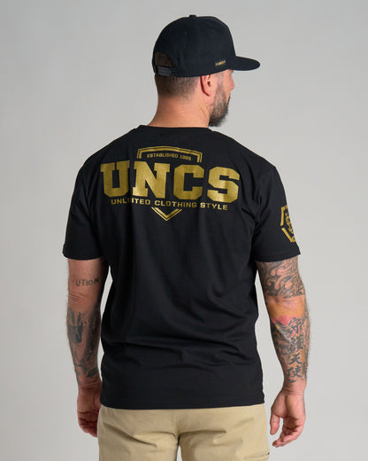 UNCS GOLD Men's T-Shirt BLACK