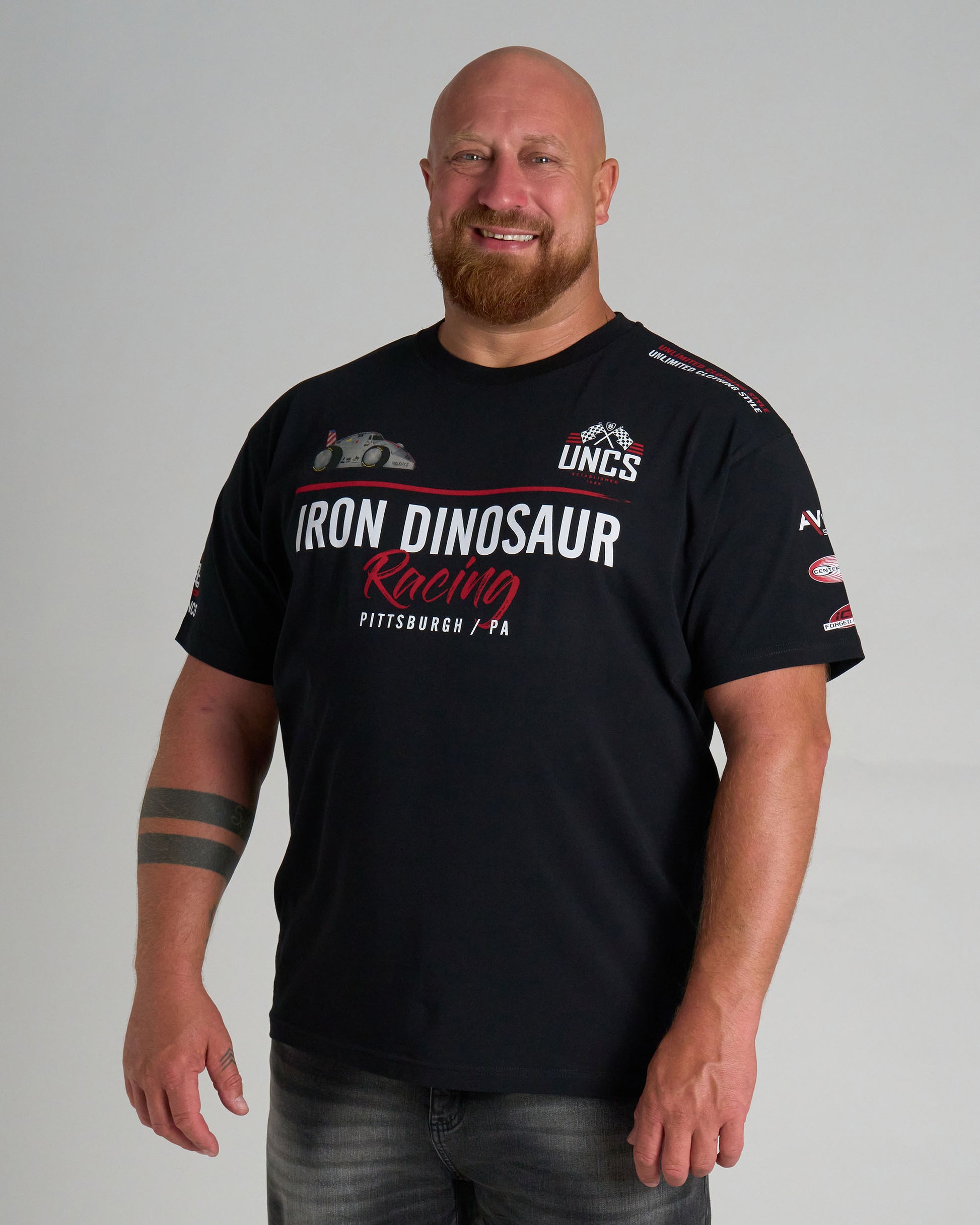 IRON DINOSAUR Men's T-Shirt BLACK