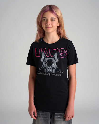 BULLDOG II Children's T-Shirt BLACK/PINK