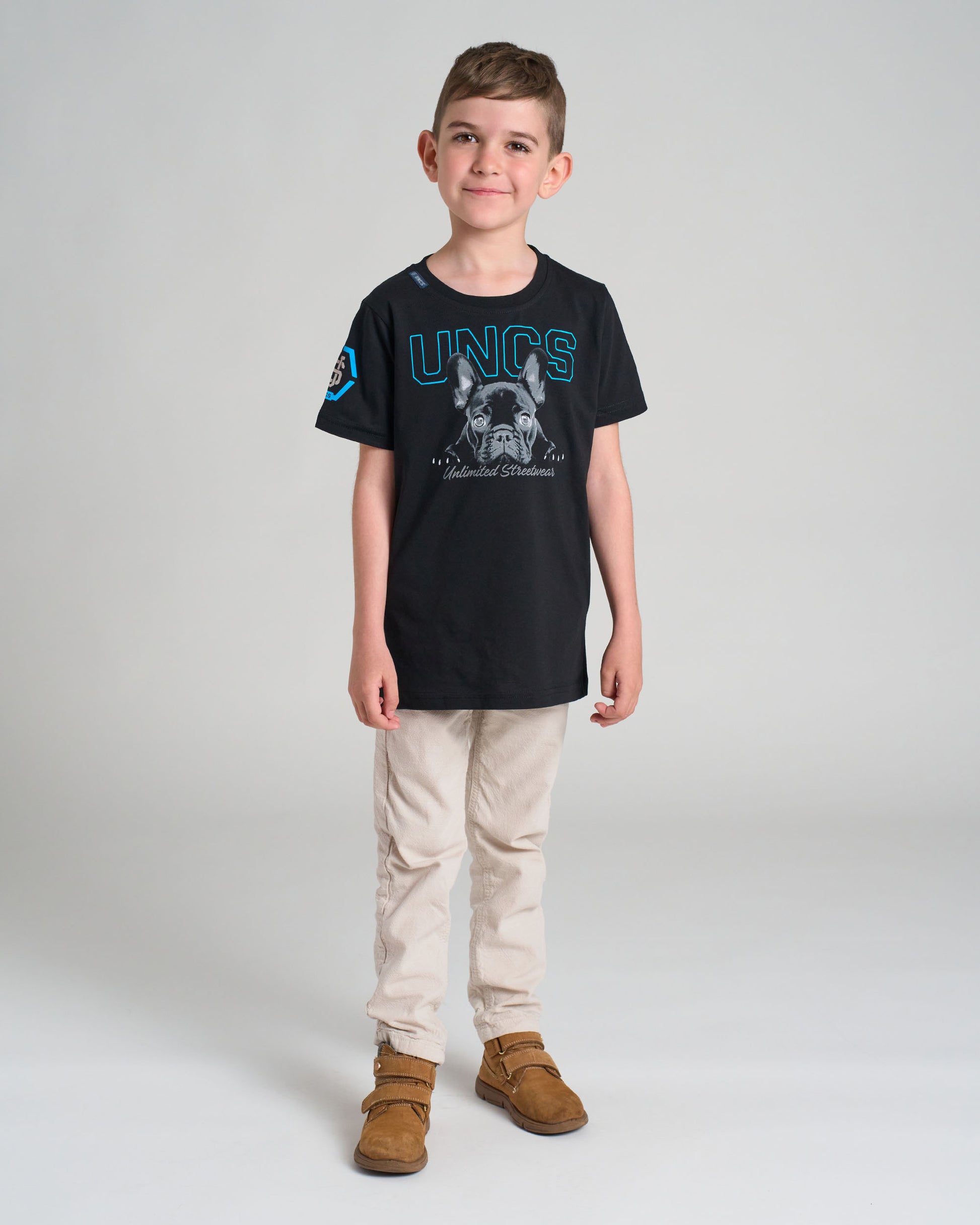 BULLDOG Children's T-Shirt BLACK/BLUE