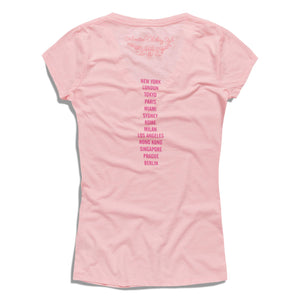 Womens t-shirt with fashion cities