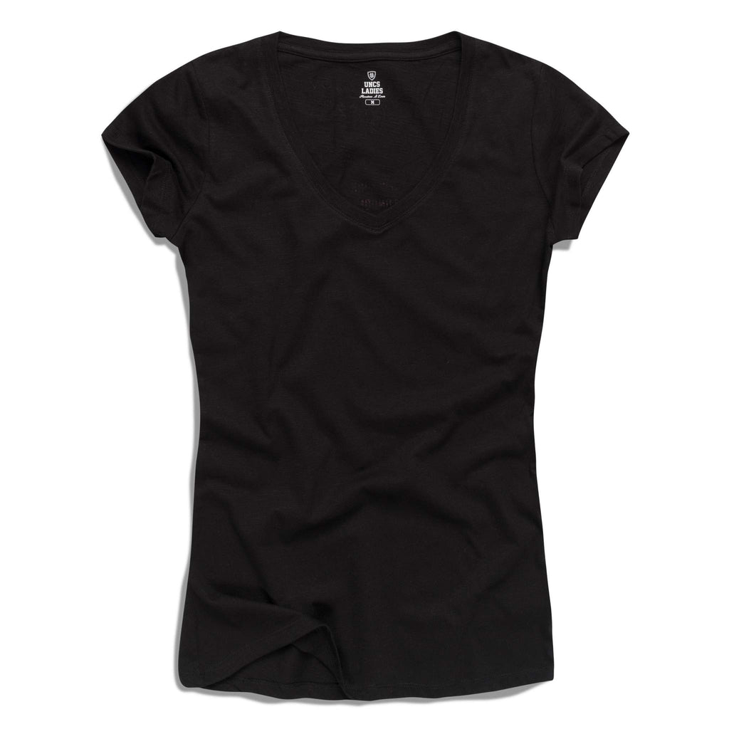 Women's Black T-shirt with Printed Back