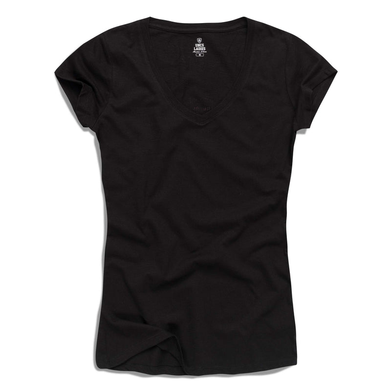 Women's Black T-shirt with Printed Back