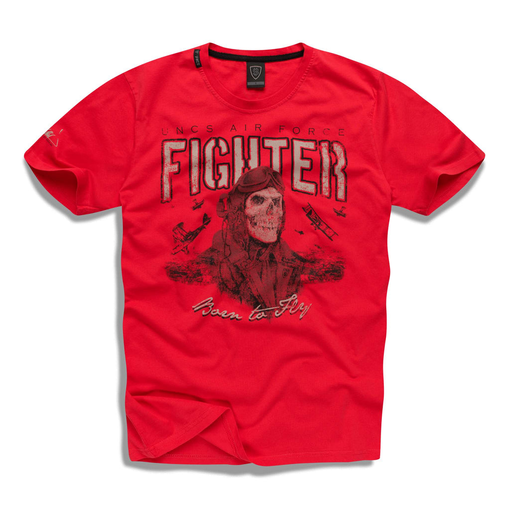  Mens Red Fighter Pilot T-shirt