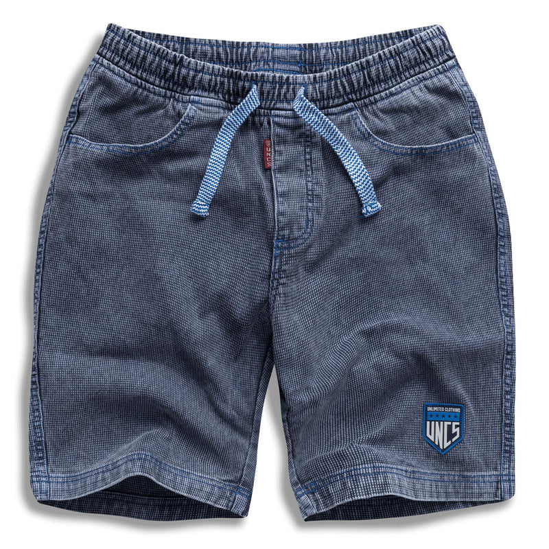 Men Dark Washed Blue Etamine Shorts