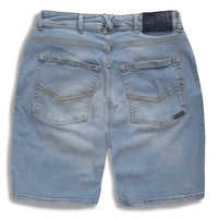 light blue denim shorts