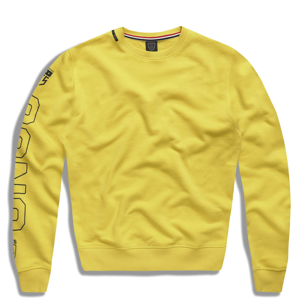 men's yellow overhead sweatshirt