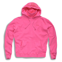 Pink Collar Hooded Jacket with kangaroo pockets